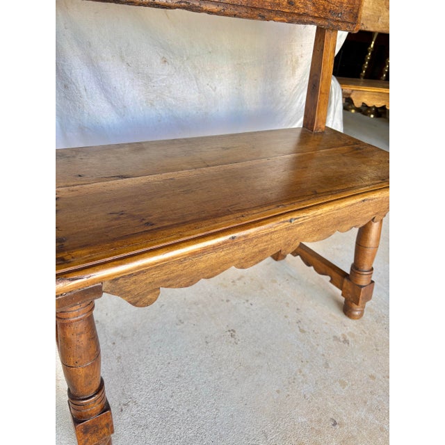 Late 19th Century Italian Walnut Bench For Sale - Image 10 of 12