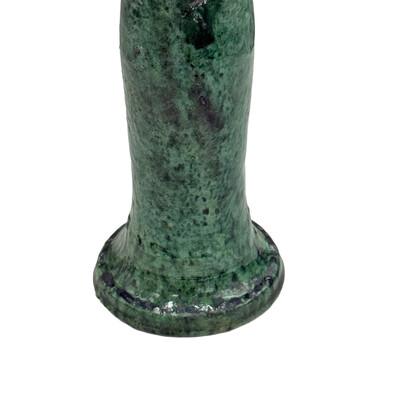 Moroccan Tamegroute Glazed Candlestick Holder For Sale - Image 4 of 7