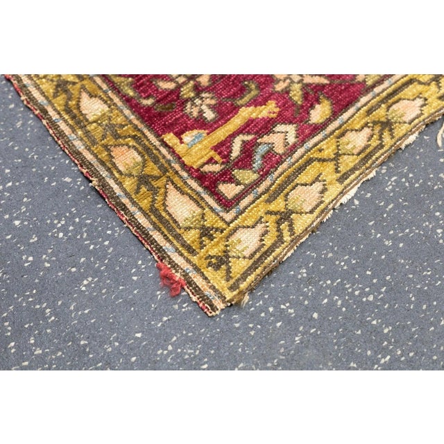 Late 19th Century Antique Turkish Silk Rug 3'6'' X 5'1'' For Sale - Image 5 of 11