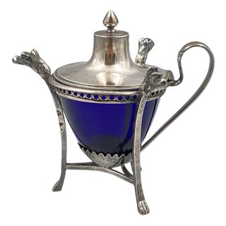 Mustard Pot in Sterling Silver, France, 1800s For Sale