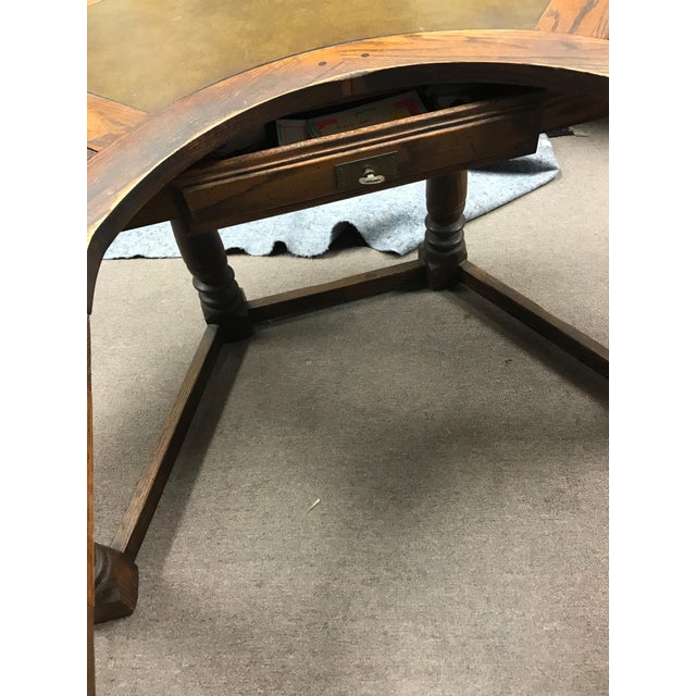 Vintage Oak Half Circle Desk Chairish