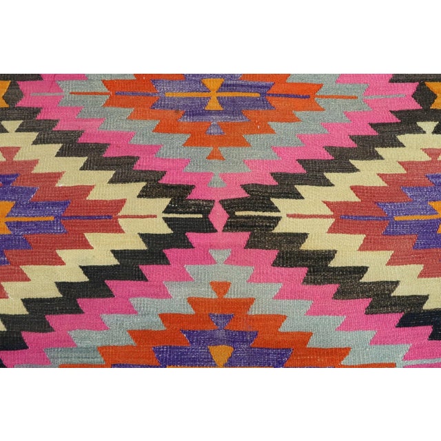 Mid 20th Century Turkish Antalya Kilim Rug-6′8″ × 9′1″ For Sale - Image 6 of 13