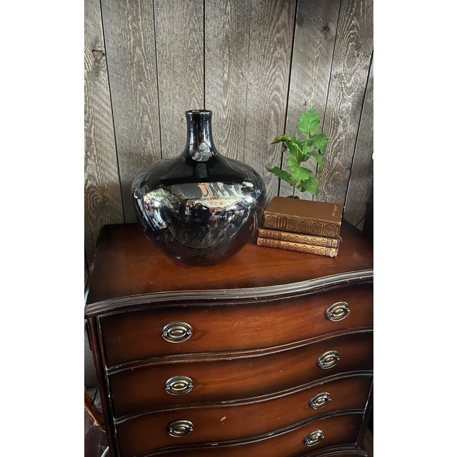 Ceramic Large Sculptural Mid Century Modern Black Marbled Royal Haeger Art Pottery Vase, 1970s For Sale - Image 7 of 7