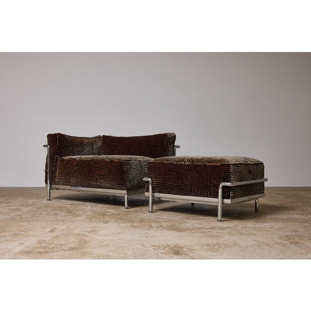 ‘LC3 Chair and Ottoman by Le Corbusier for Cassina, 1980s, Set of 2, in Very Good conditions. Designed 1980 to 1989 I have...