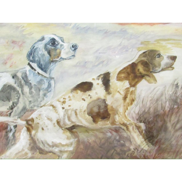 Antique English Watercolor of a Setter and Pointer Dog For Sale - Image 15 of 18