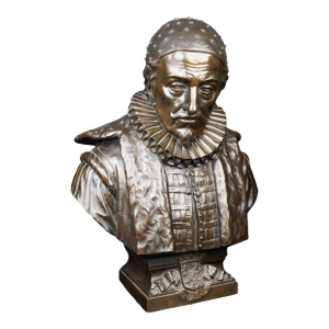 19th Century Patinated Bronze Bust of William of Orange