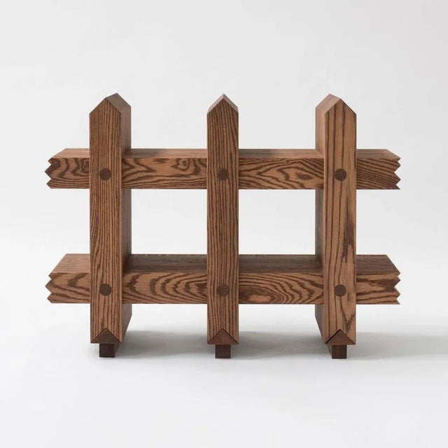 Endless Garden Shelf by Haus Otto Dimensions: D30 x W90 x H66 cm Materials: Brushed Red Oak Endless Garden is a modular...