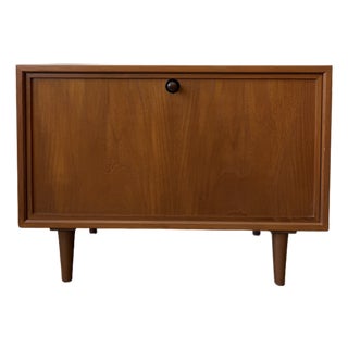 Vintage Danish Teak Drop Door Cabinet For Sale