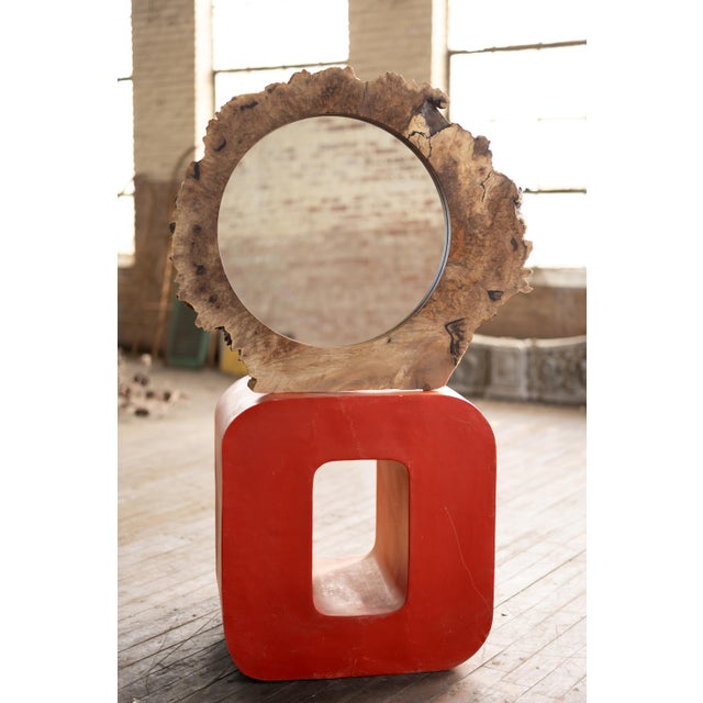 This one-of-a-kind walnut burl mirror commands attention the moment guests step through your door. The natural live edge...