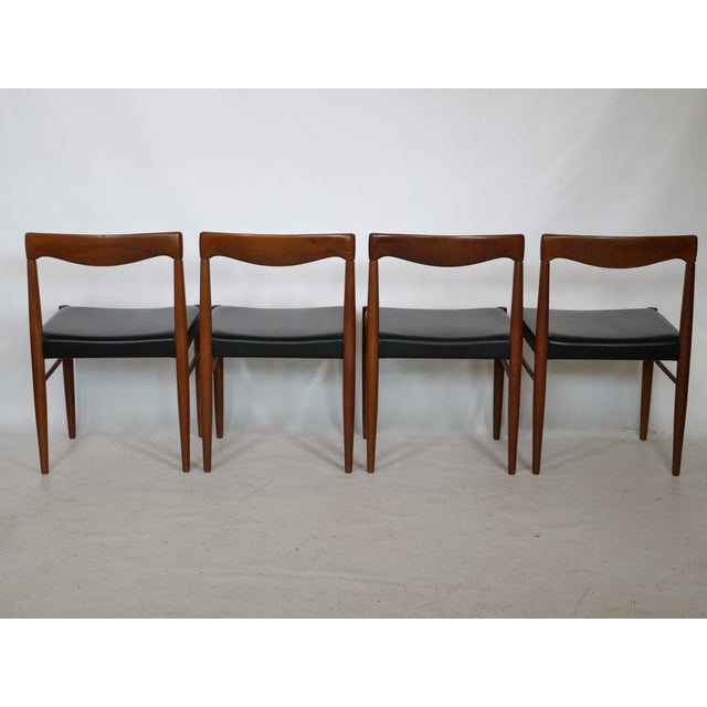 1970s Dining Chairs in Teak and Leather by H.W. Klein for Bramin, 1971, Set of 4 For Sale - Image 5 of 14