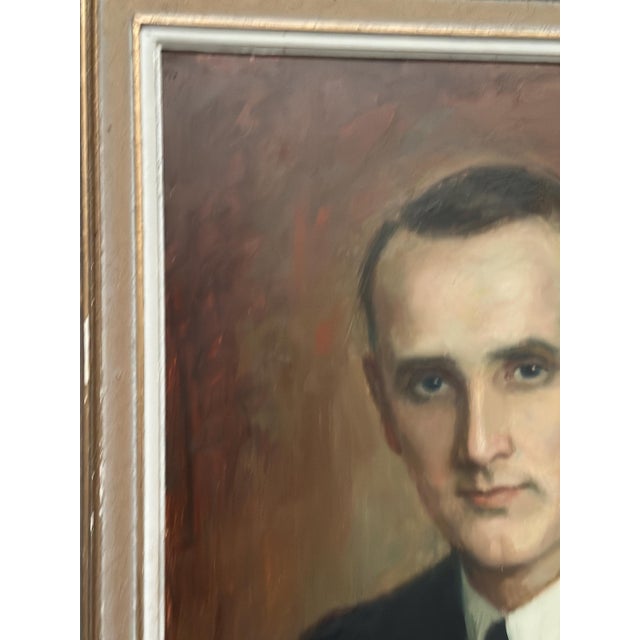 Original swedish oil on panel – “portrait” by carl magnus lindqvist – vintage – 58 × 46 cm (approx. 23" × 18") | framed...