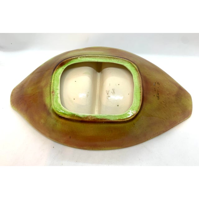 Mid-Century Modern Mid Century Glazed Divided Dish For Sale - Image 3 of 3