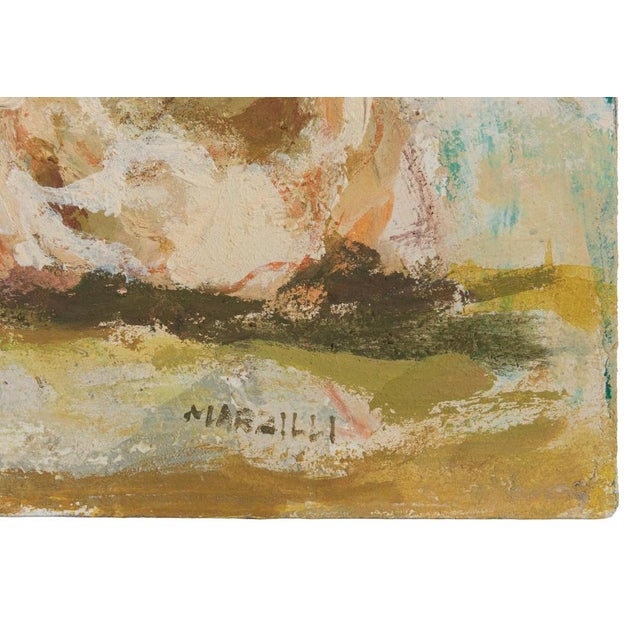 Franco Marzilli, Ballerina with View of Rome, Oil Painting, 1970s For Sale - Image 4 of 6