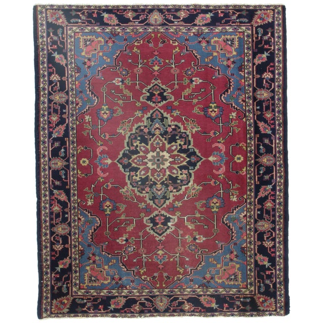 Antique Turkish Hand Knotted Wool Rug 5′1″ × 6′6″ Chairish