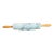 White Carrerra Marble Rolling Pin With Stand White Gray For Sale