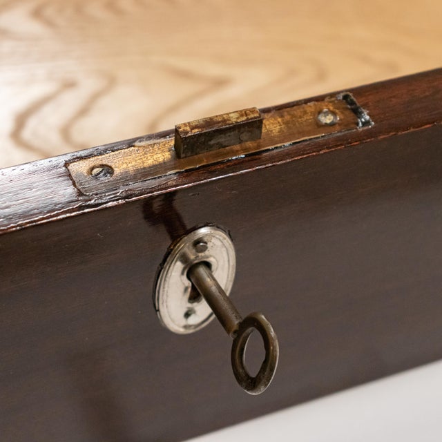 Late Art Deco/Early Modernism French Figured Mahogany and Chrome Writing Desk, C .1940 For Sale - Image 15 of 18