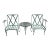 Woodard Wrought Iron Patio Chairs & Table, Attributed, 3 Pieces For Sale