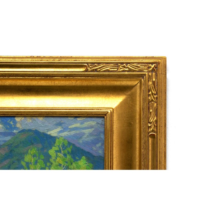 1930s Original Colorado Mountain Landscape Oil Painting By Paul