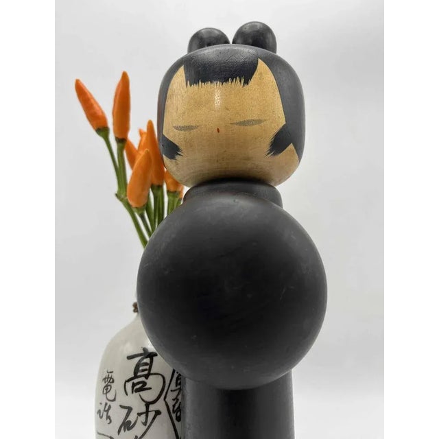 Wood Sosaku Kokeshi Figurine by Hideo Ishihara, 1960s For Sale - Image 7 of 11