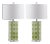 27 Inch H Table Lamp in Green - a Pair For Sale