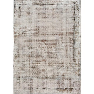 Vintage Distressed Persian Tabriz Rug For Sale