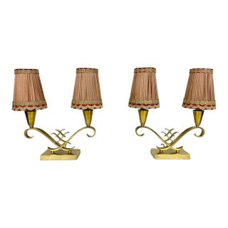 Pair of French Art Deco Table Lamps Attributed to Jules Leleu, Circa 1930 For Sale