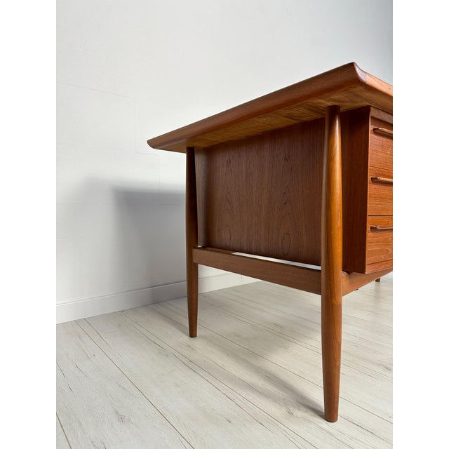 Vintage Danish Mid-Century Teak Writing Desk by Arne Vodder for H.P. Hansen, 1960s For Sale - Image 6 of 15