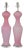 Vintage Murano Glass Lamps Pink For Sale