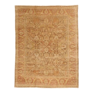 Vintage Turkish Oushak Rug, 08'11 X 11'09 For Sale