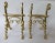 Antique French Brass Fireplace Tools With Firedogs - 5 Piece Set For Sale In Raleigh - Image 6 of 10