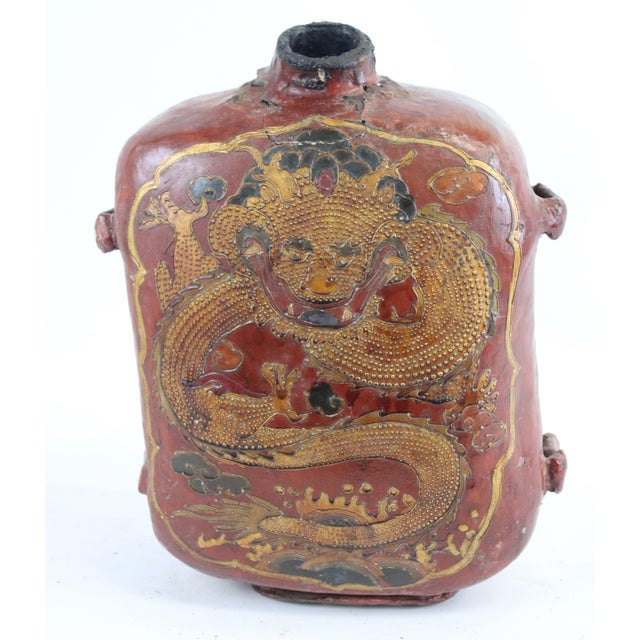 Vintage Dragon Design Oil Storage Vessel For Sale - Image 6 of 14
