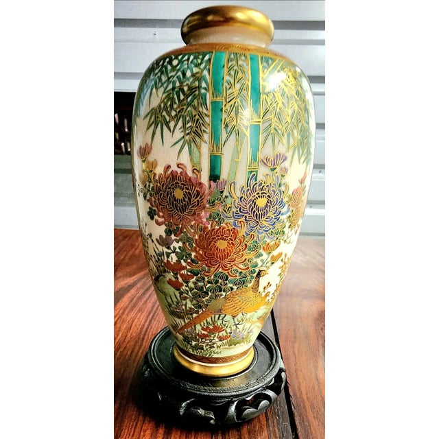 Early 20th Century Antique Early 20th Century Japanese Satsuma Fine Porcelain Baluster Vase For Sale - Image 5 of 12