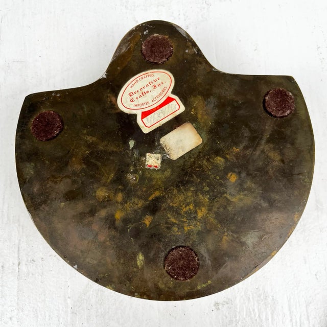 Vintage Brass Shell Box For Sale - Image 9 of 11