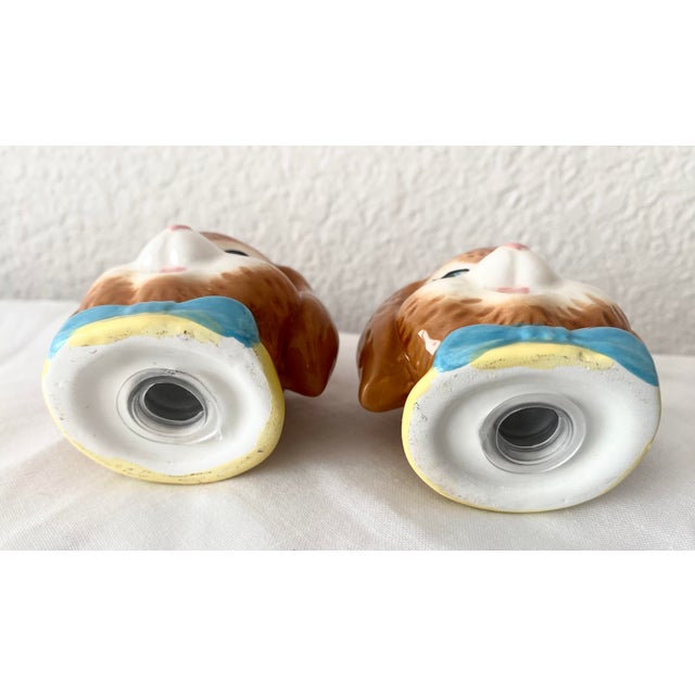 Early 21st Century Whimsical Bunny Salt and Pepper Shakers Mint Condition For Sale - Image 5 of 11