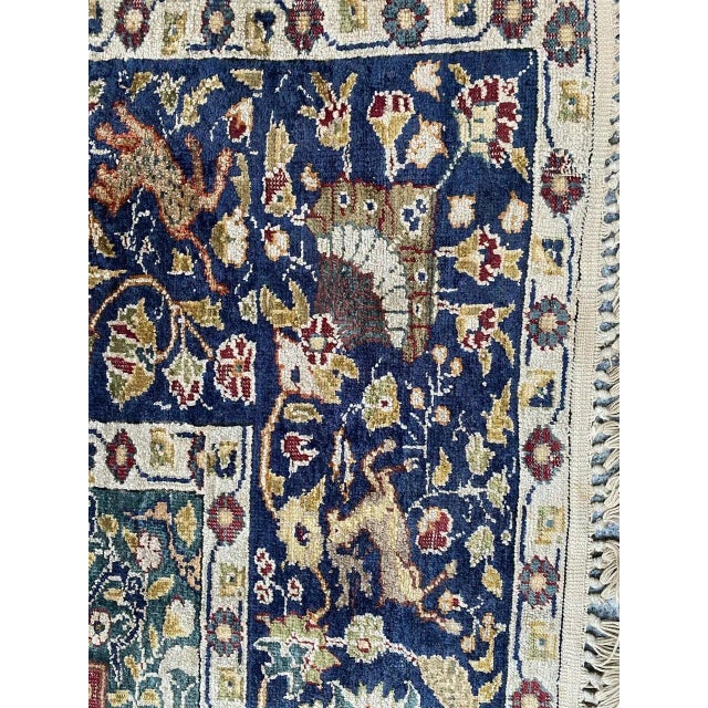 Antique Turkish Silk Kayseri Rug For Sale - Image 14 of 18