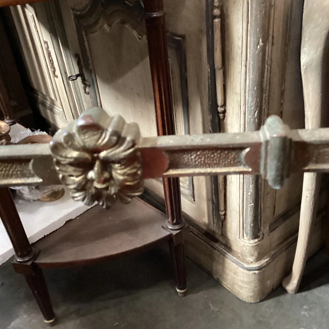 Early 20th Century Early 20th Century Iron & Brass Savanarola Folding Chair For Sale - Image 5 of 11