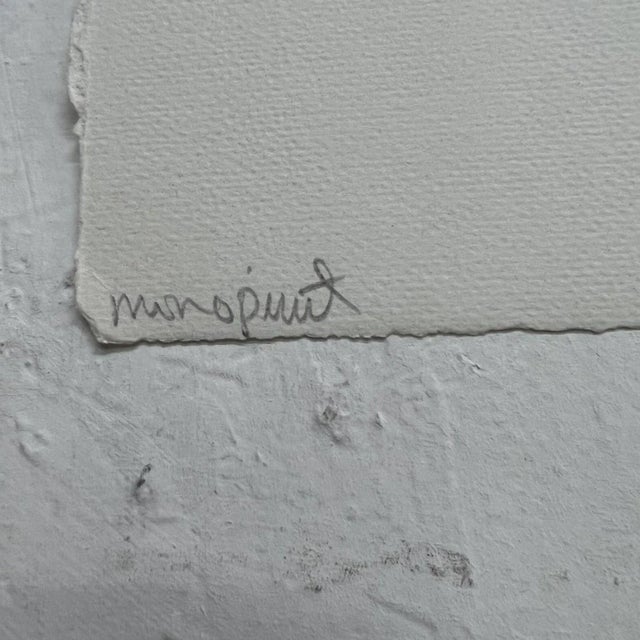 Abstract Art by Gina Kail Monoprint Abstract Blue Landscape 9 June 1998 For Sale - Image 3 of 9