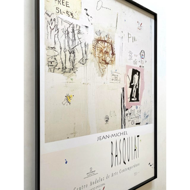 Jean Michel Basquiat Vintage 1996 Lithograph Print Large Framed Museum Exhibition Poster " Big Shoes " 1983 For Sale In Kansas City - Image 6 of 13