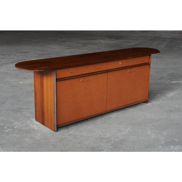 Brown Sideboard by Afra and Tobia Scarpa for Maxalto, Italy, 1970s For Sale - Image 8 of 8
