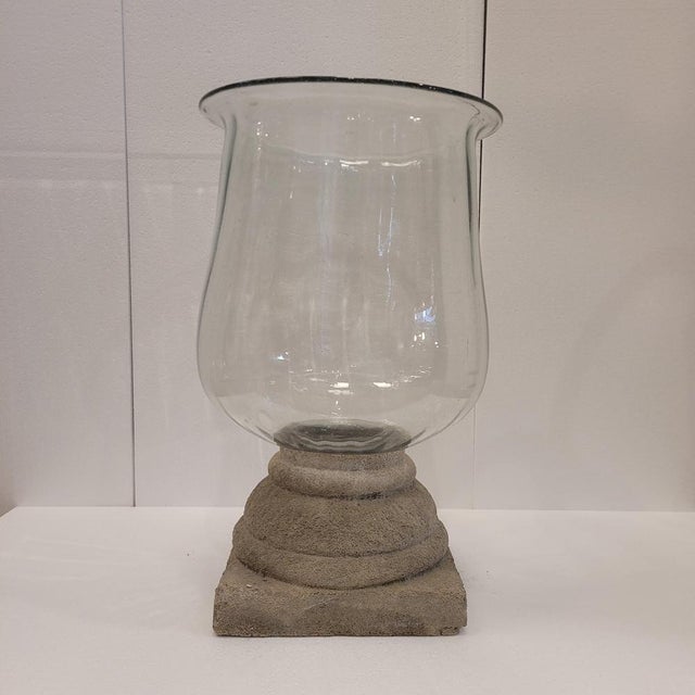 Rock and Blown Glass Candleholder, France, 1990s For Sale - Image 4 of 12