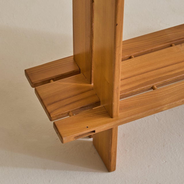 Vintage French Elm "Savoie" Shelf by Maison Regain For Sale - Image 10 of 11