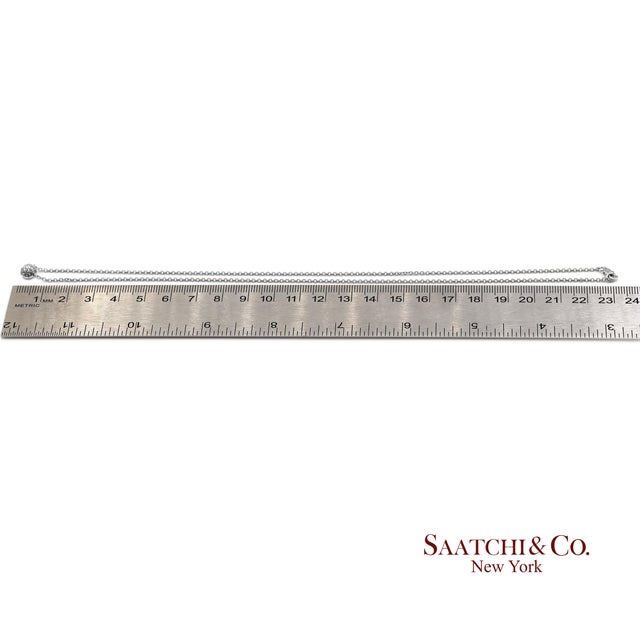 18k(750) White Gold Natural Diamond Pendant Necklace With Chain For Sale - Image 12 of 13