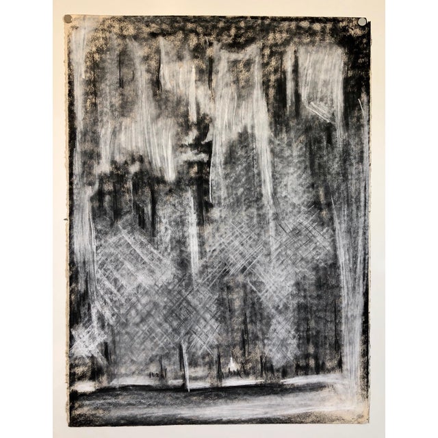 1980s James O. Clark, Abstract Gestural Drawing Chalk and Charcoal Drawing, Light Sculpture Artist, 1988 For Sale - Image 5 of 5