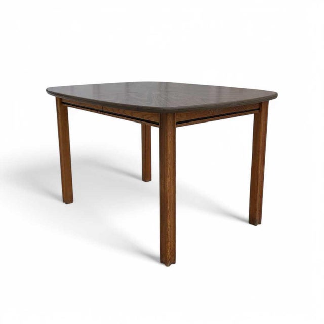 Mid 20th Century Mid-Century Modern Walnut-Look Laminate Dining Table For Sale - Image 5 of 16