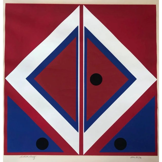 1970s Robert Hunter Serigraph Vibration 1972 For Sale - Image 6 of 6