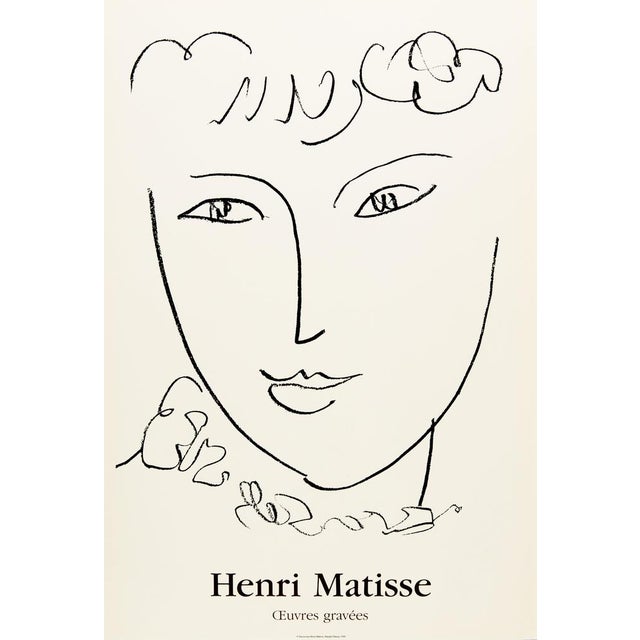 Visage Souriant Poster after Henri Matisse For Sale - Image 5 of 5