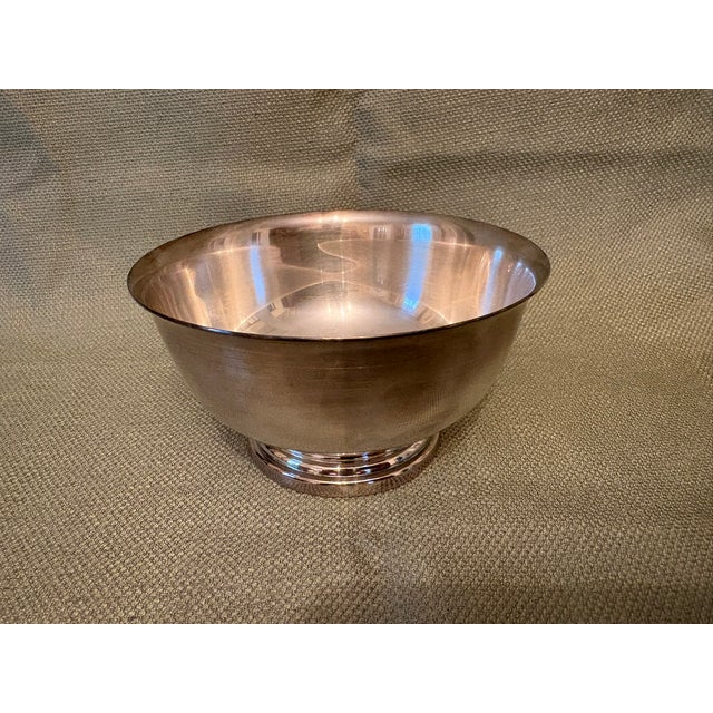 Gorham Mid 20th Century Gorham Silverplate Small Footed Serving Bowl For Sale - Image 4 of 4