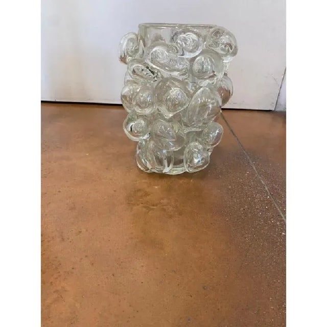 Early 21st Century Transparent Murano Glass Vase by Simoeng For Sale - Image 5 of 9