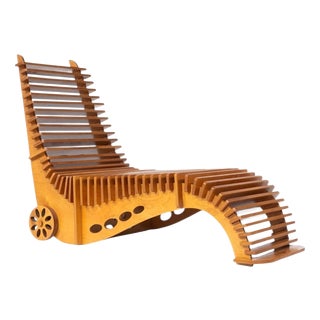 Mid-Century Wooden Lounge Chair, Italy, 1960s For Sale