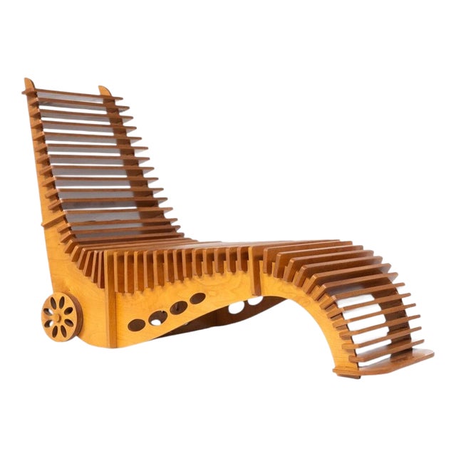 Mid-Century Wooden Lounge Chair, Italy, 1960s For Sale